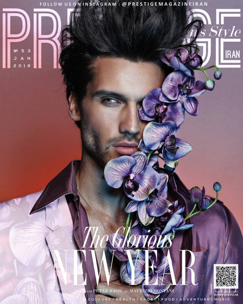 Petar Rasic featured on the Prestige Men\'s Style Iran cover from January 2018