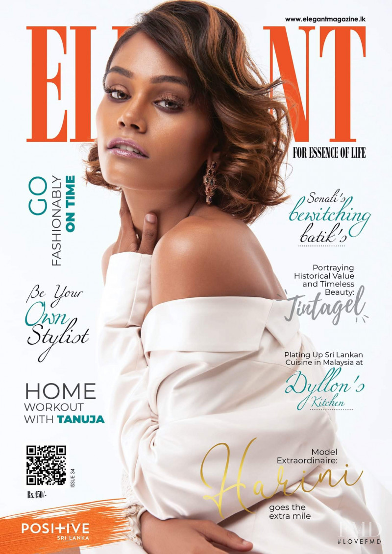 Harini Silva featured on the Elegant Sri Lanka cover from August 2019