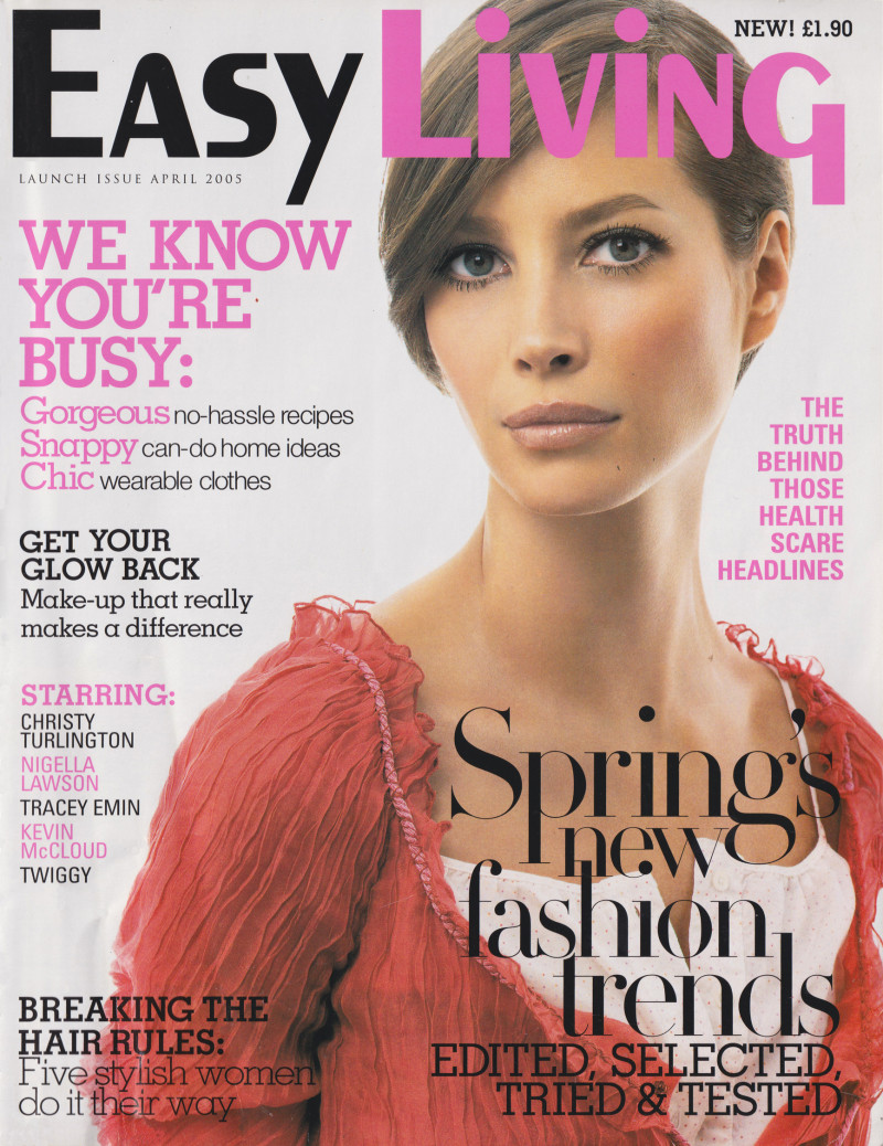 Christy Turlington featured on the Easy Living UK cover from April 2005