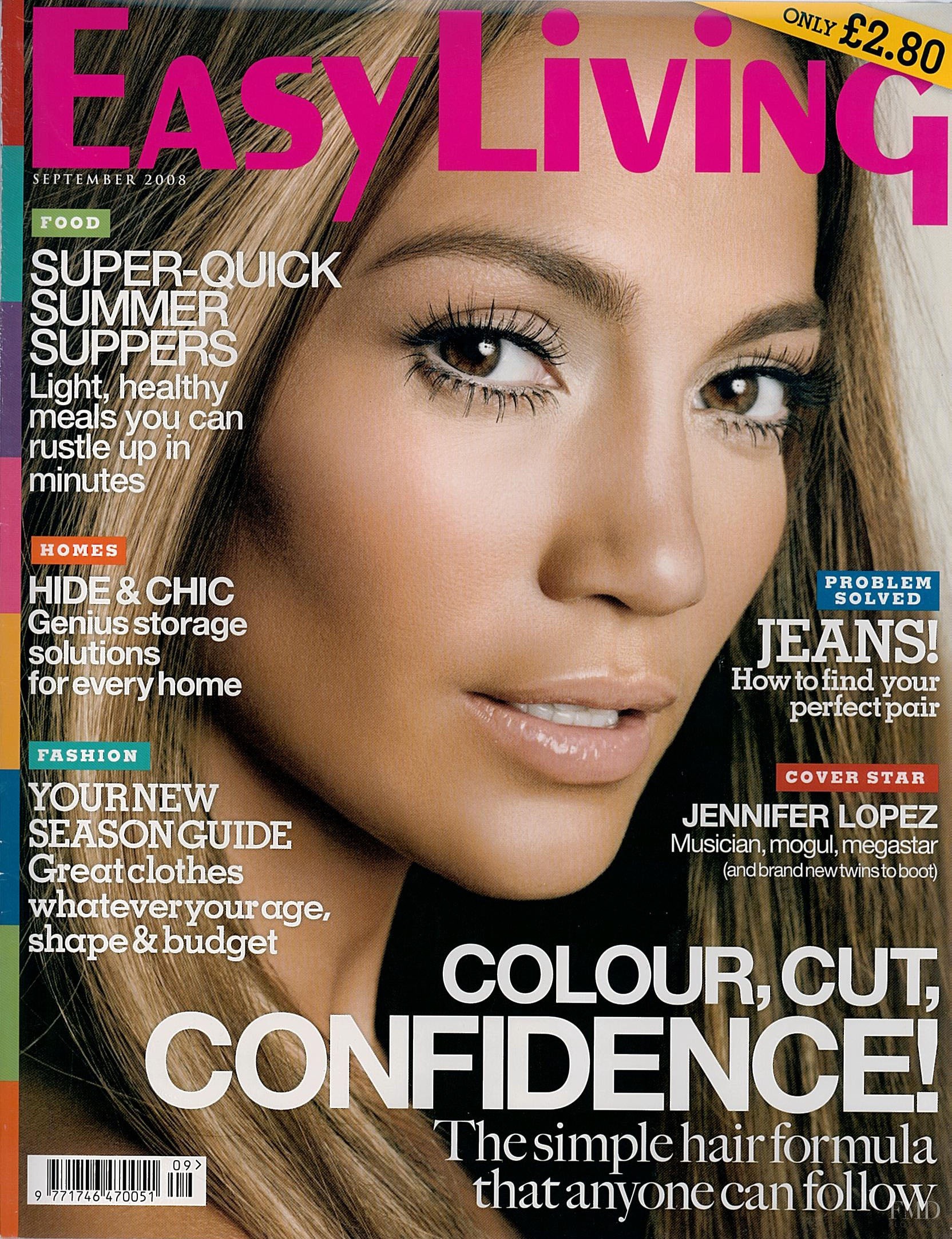 Cover of Easy Living UK with Jennifer Lopez, September ...