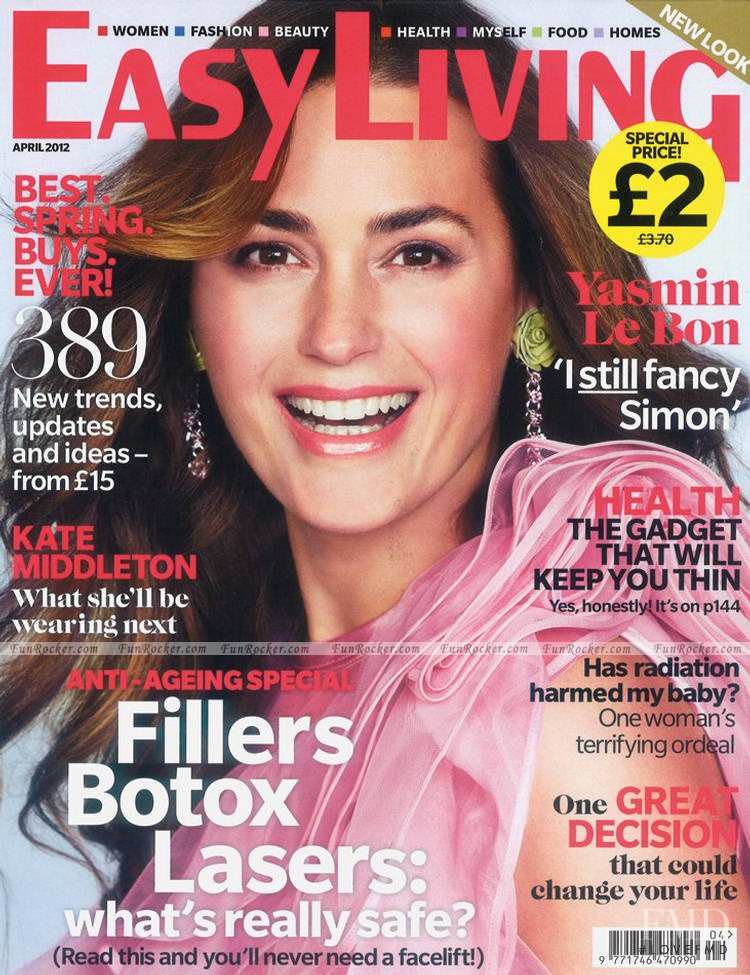 Yasmin Le Bon featured on the Easy Living UK cover from April 2012