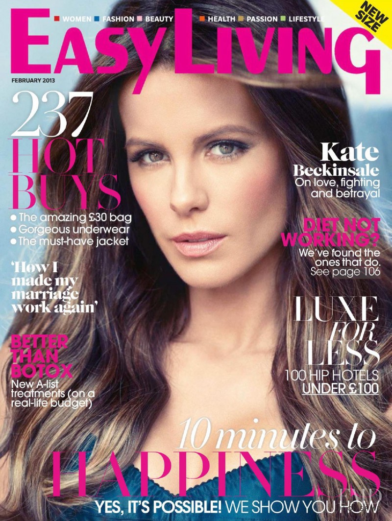 Kate Beckinsale featured on the Easy Living UK cover from February 2013