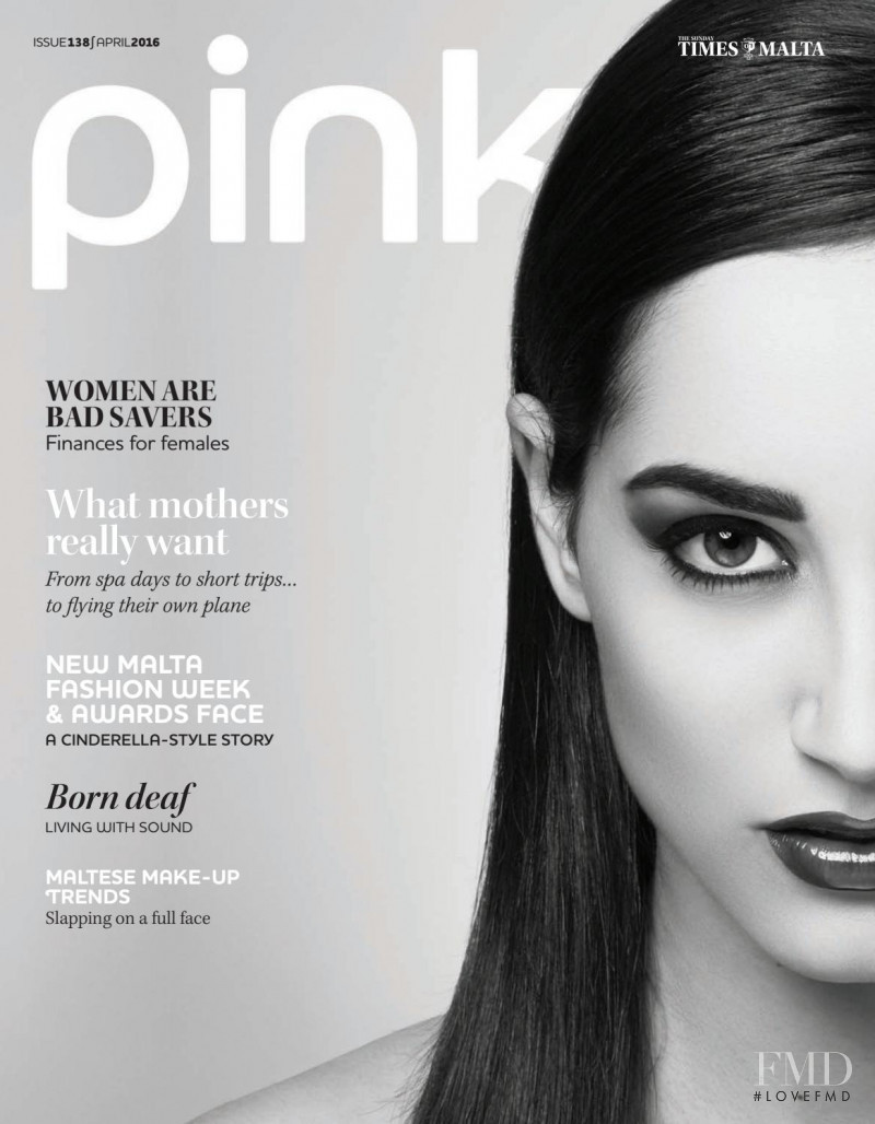 Nadia Debono featured on the Pink Malta cover from April 2016