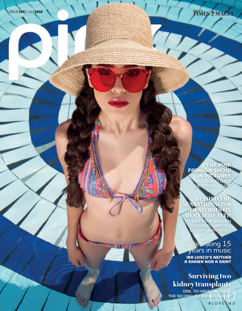 Hannah Dowling featured on the Pink Malta cover from July 2018