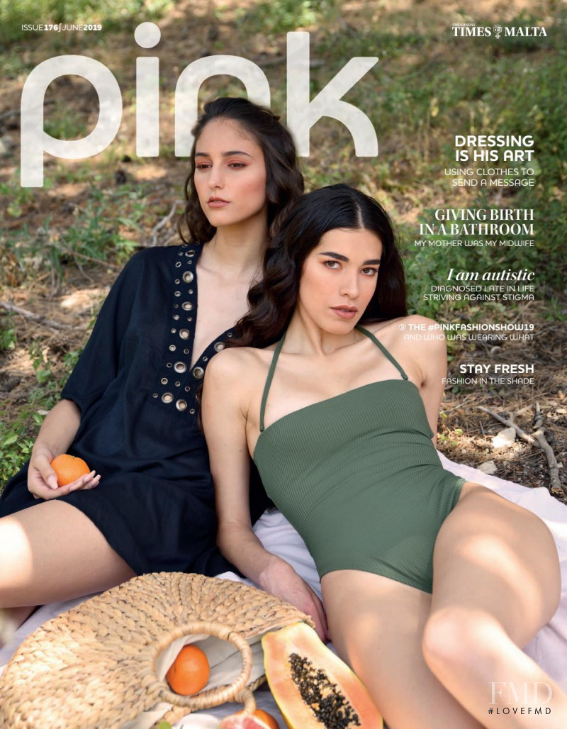 Elenoir Castagna, Hannah Dowling featured on the Pink Malta cover from June 2019