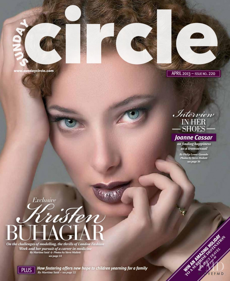 Kristen Buhagiar featured on the Sunday Circle cover from April 2013