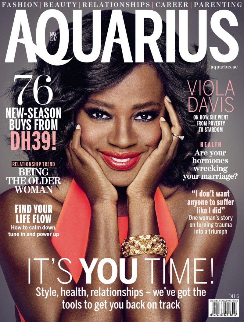 Viola Davis featured on the Aquarius cover from May 2017