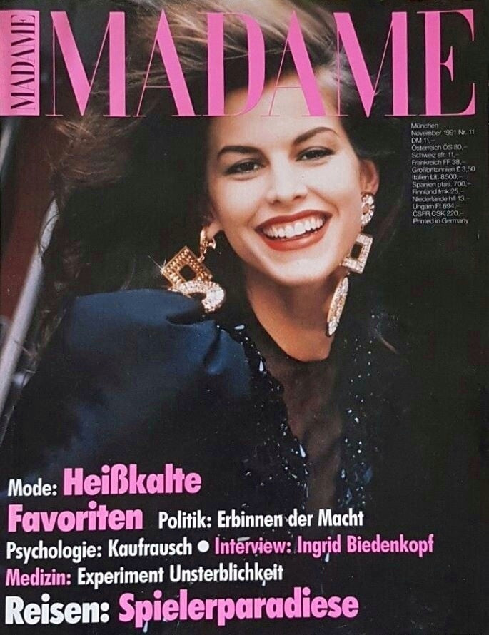 Josefina Gallego-Diaz featured on the Madame cover from November 1991