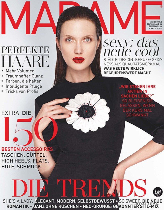 Olivka Chrobot featured on the Madame cover from March 2013