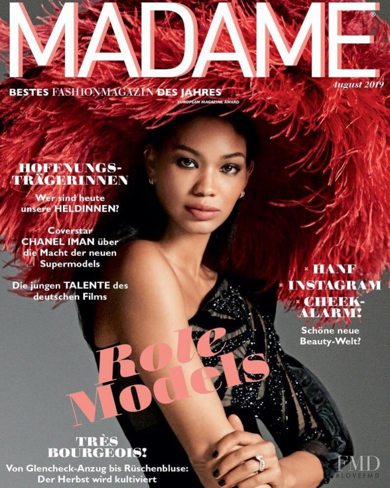 Chanel Iman featured on the Madame cover from August 2019