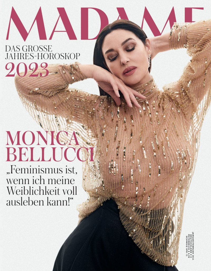 Monica Bellucci featured on the Madame cover from January 2023