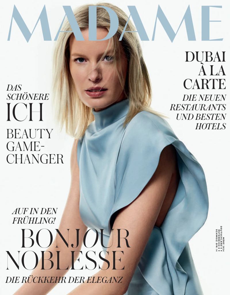 Caroline Winberg featured on the Madame cover from March 2024