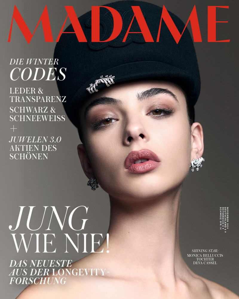 Deva Cassel featured on the Madame cover from November 2024