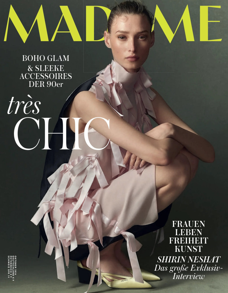 Yulia Bezryadina featured on the Madame cover from October 2024