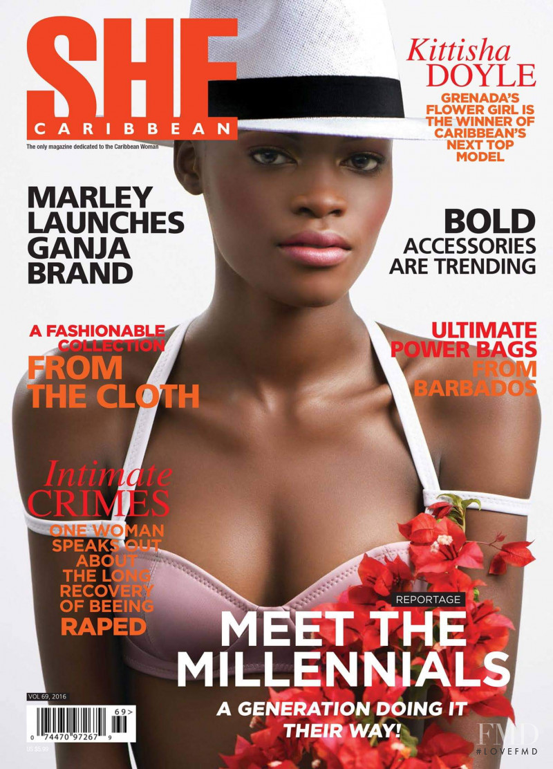 Kittisha Doyle featured on the She Caribbean cover from March 2016