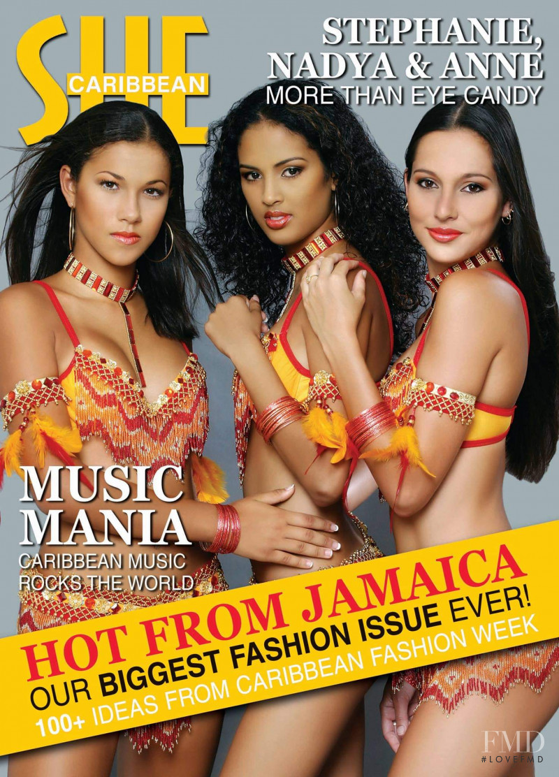 Stephanie, Nadya, Anne featured on the She Caribbean cover from March 2017