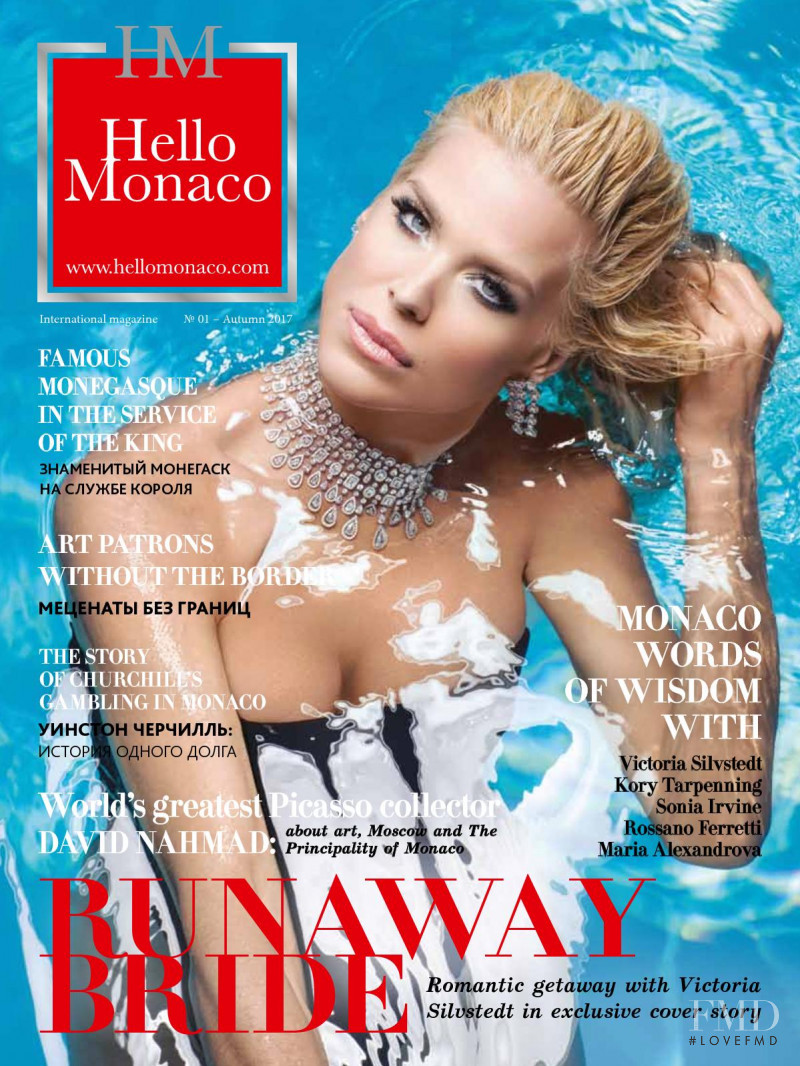 Victoria Silvstedt featured on the Hello Monaco cover from September 2017
