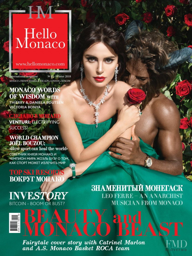 Catrinel Menghia featured on the Hello Monaco cover from December 2018