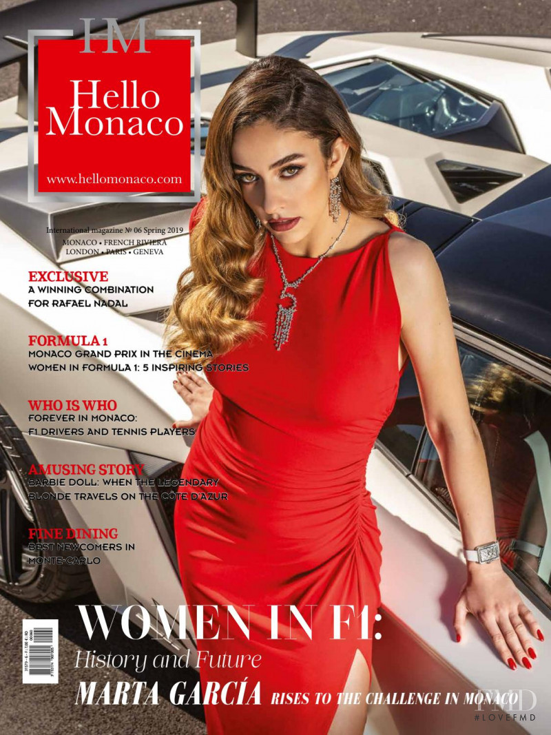 Marta Garcia featured on the Hello Monaco cover from March 2019