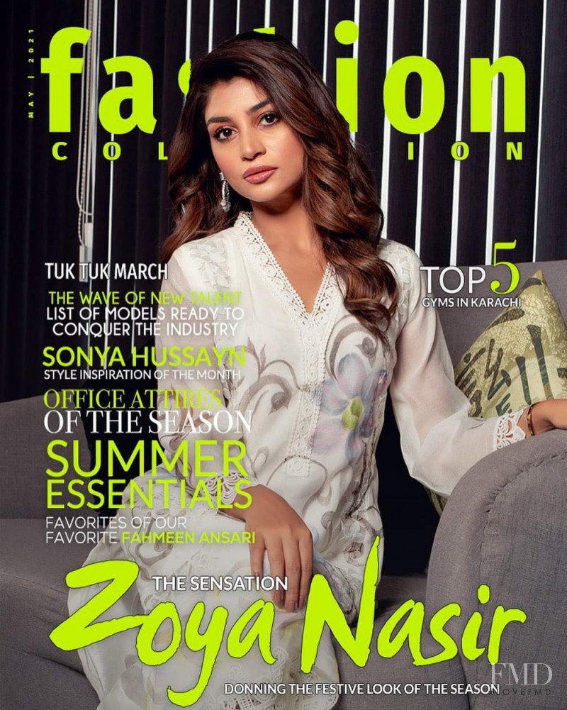 Zoya Nasir featured on the Fashion Collection Pakistan cover from May 2021