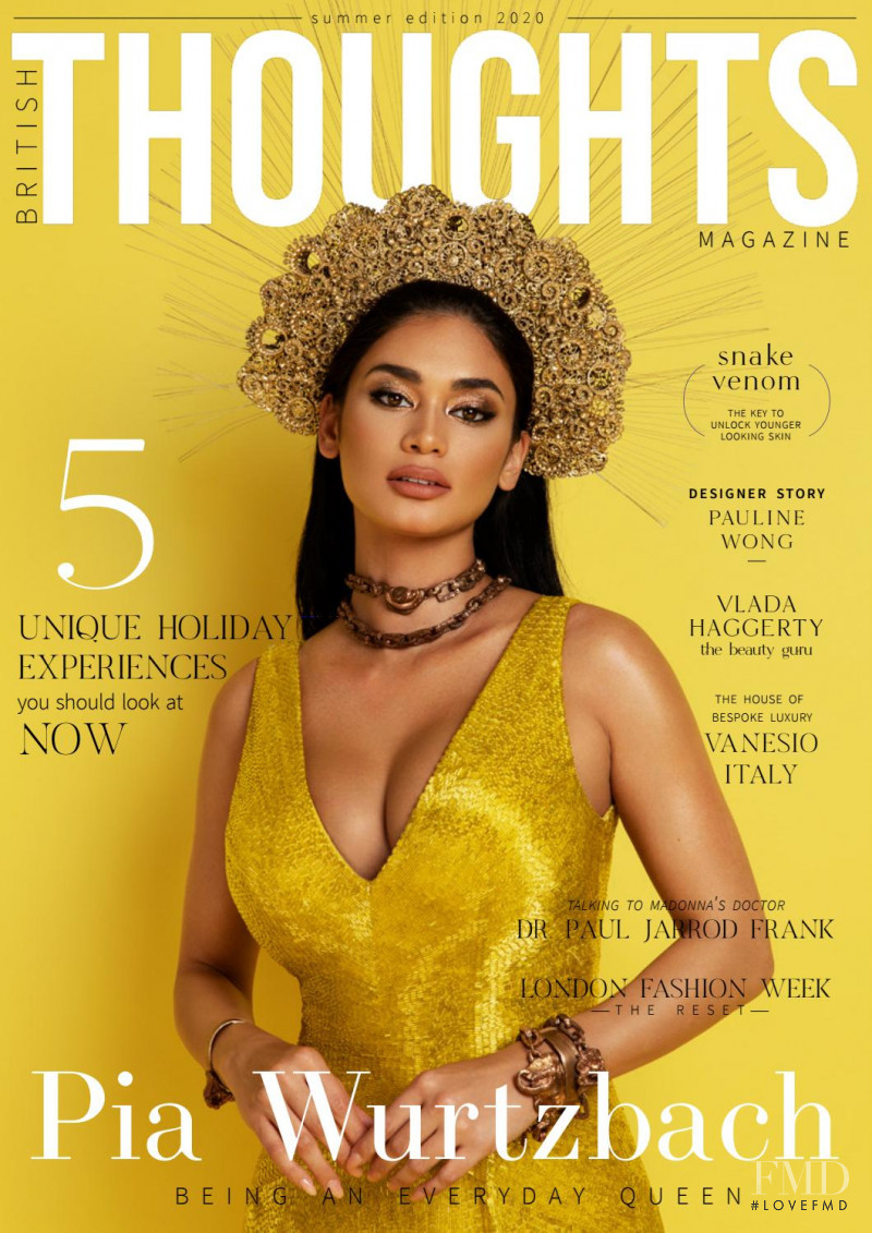 Pia Wurtzbach featured on the British Thoughts Magazine cover from June 2020