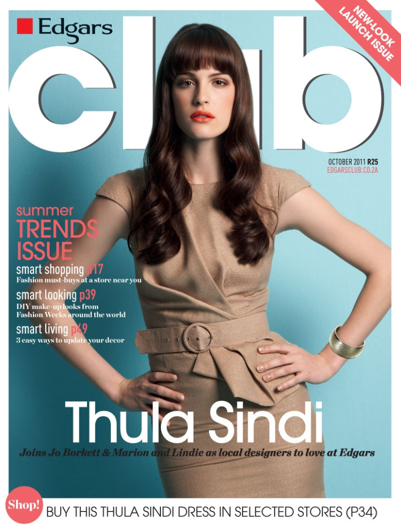 Thula Sindi featured on the Edgars Club cover from October 2011