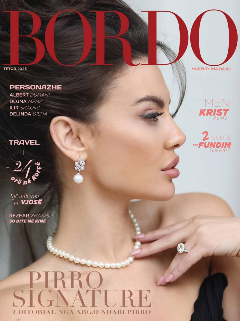 Ina Dajci featured on the Bordo cover from October 2023