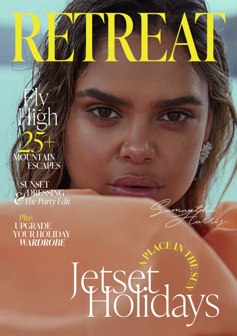 Samantha Harris featured on the RETREAT cover from January 2022