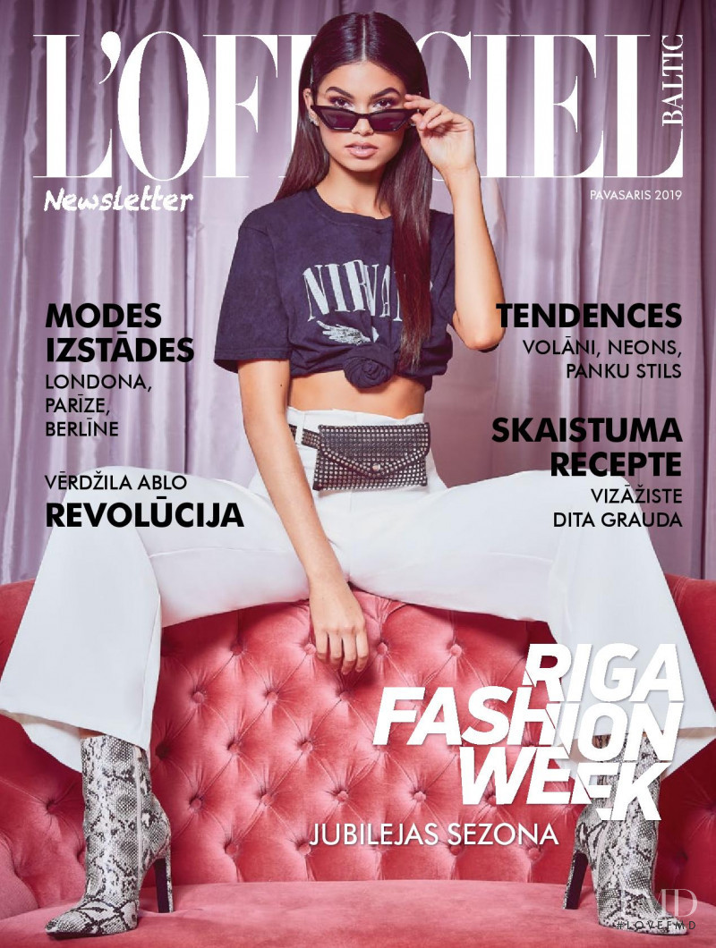  featured on the L\'Officiel Newsletter Baltic cover from March 2019