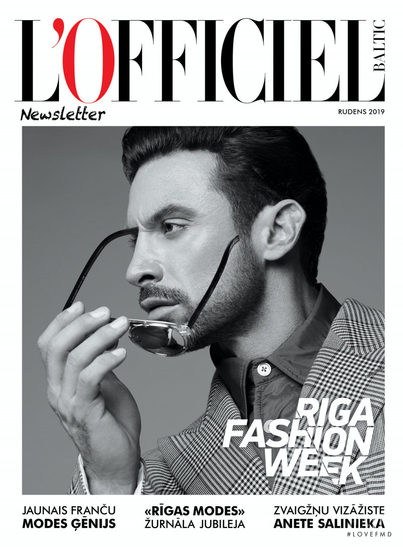 Fero Janicek featured on the L\'Officiel Newsletter Baltic cover from September 2019