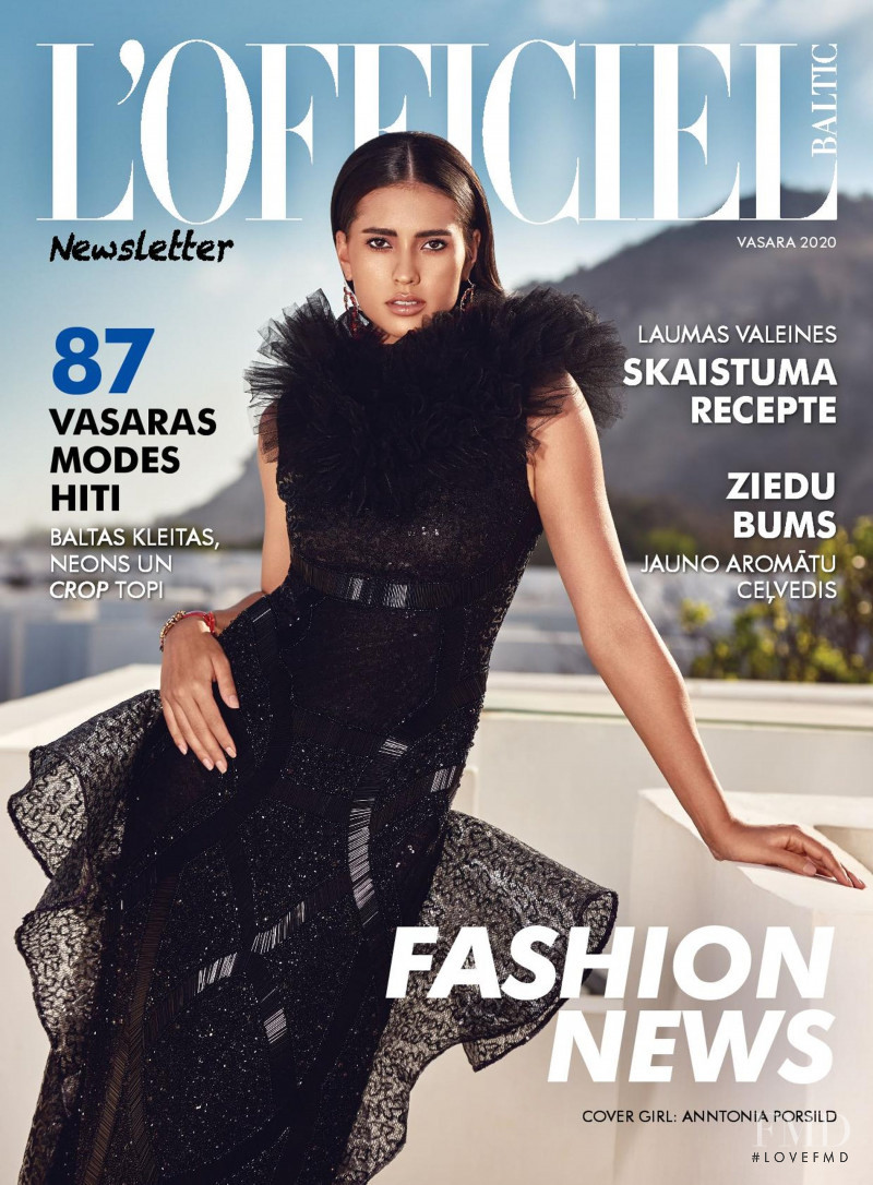 Anntonia Porsild featured on the L\'Officiel Newsletter Baltic cover from June 2020