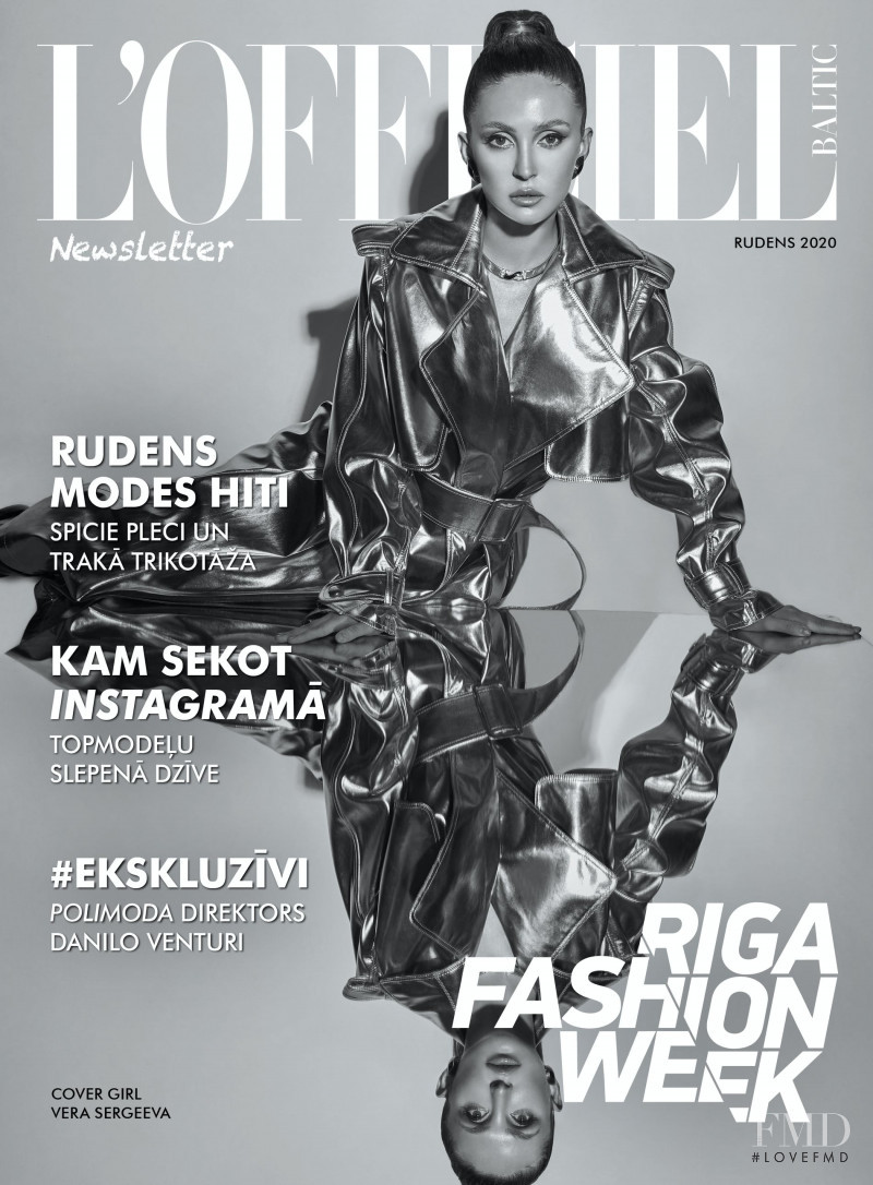 Vera Sergeeva featured on the L\'Officiel Newsletter Baltic cover from September 2020