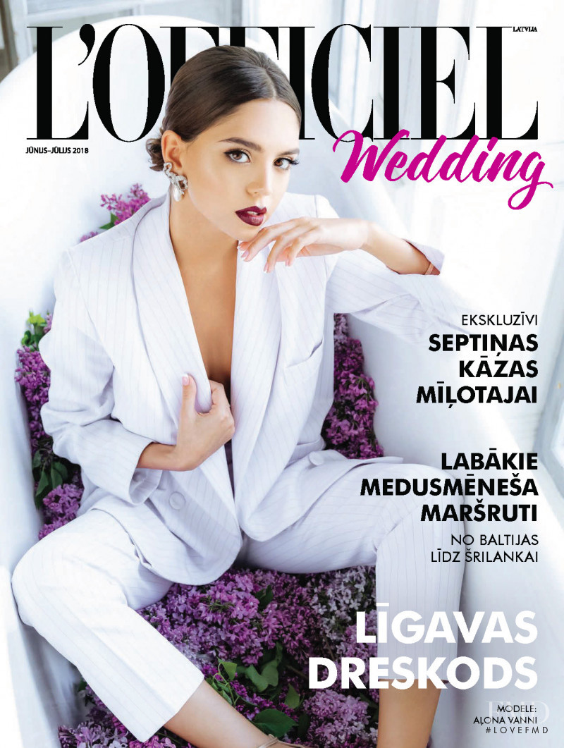 Alona Vanni featured on the L\'Officiel Wedding Latvia cover from June 2018