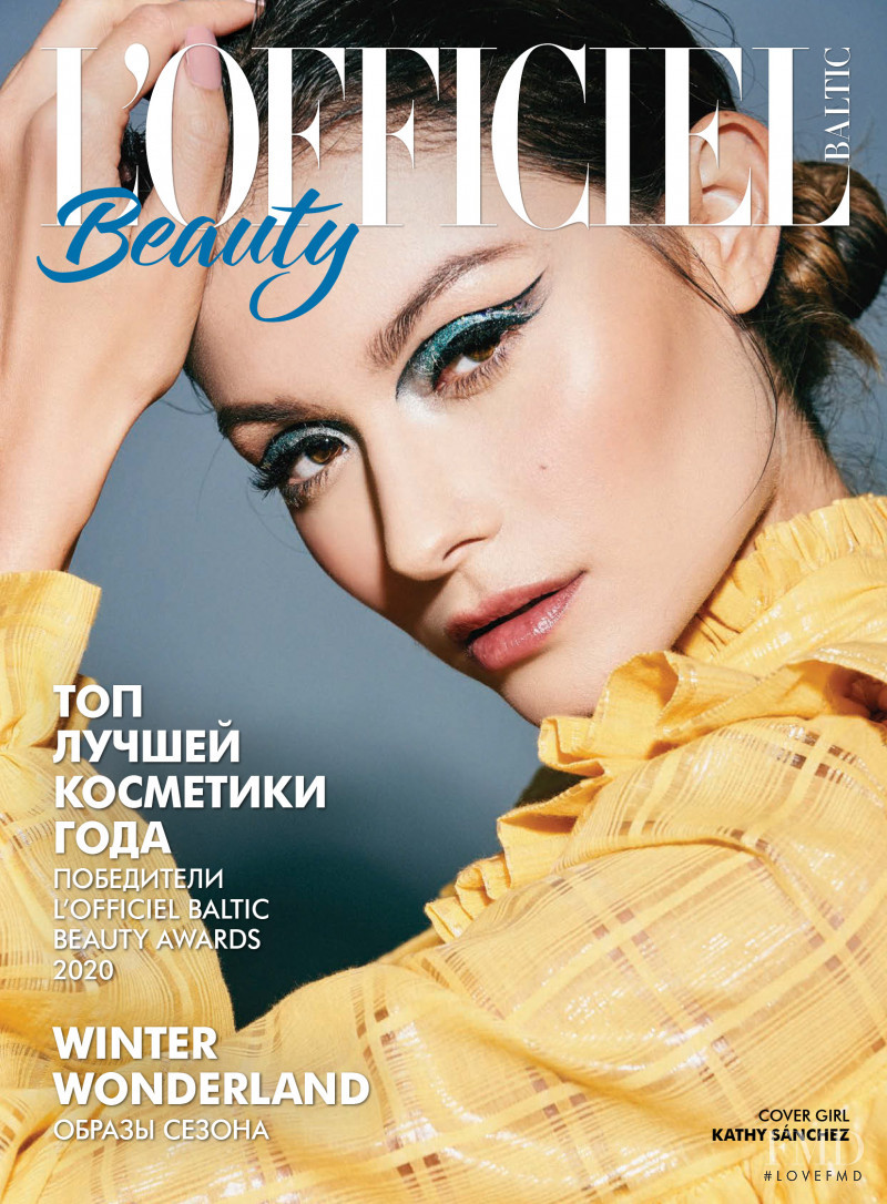 Kathy Sanchez  featured on the L\'Officiel Beauty Baltic cover from December 2020