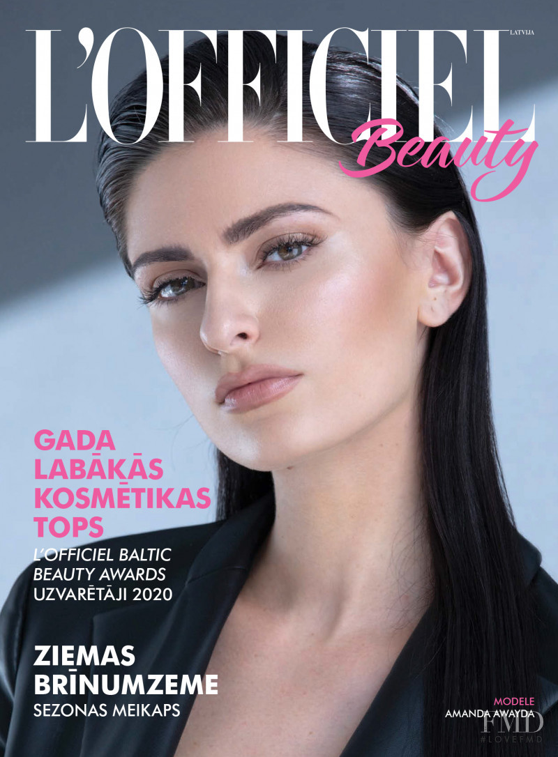 Amanda Awayda featured on the L\'Officiel Beauty Latvia cover from December 2020