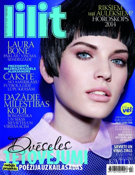 Madara Malmane featured on the Lilit cover from February 2014