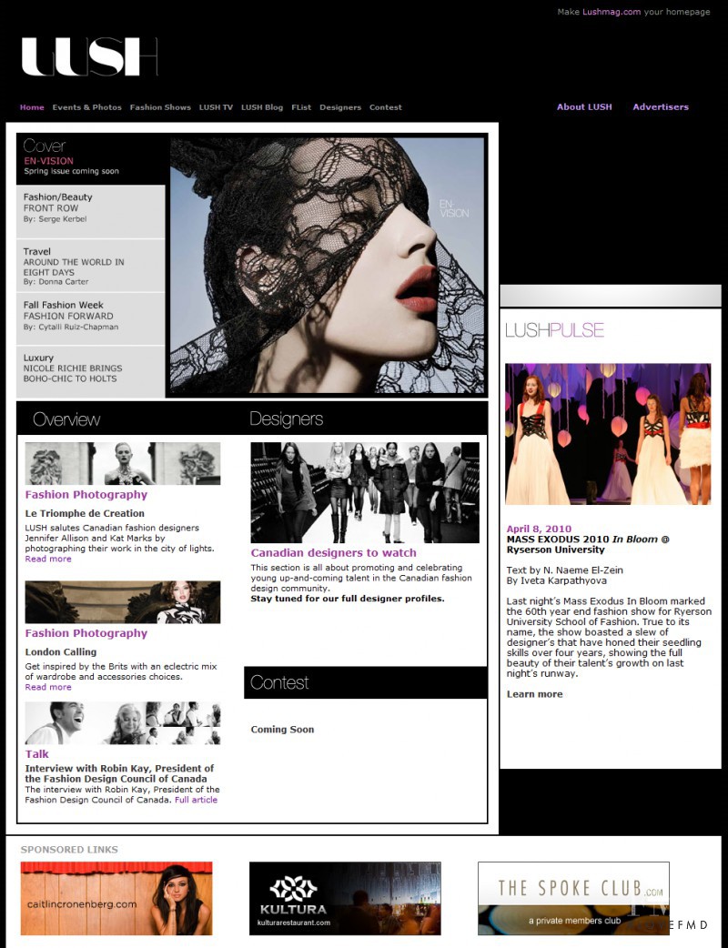  featured on the LuchMag.com screen from April 2010