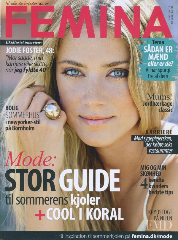 Alisa Basyuk featured on the Femina Denmark cover from May 2011