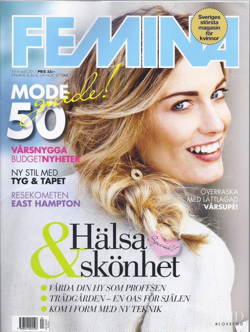 Renata Zanchi featured on the Femina Denmark cover from April 2013