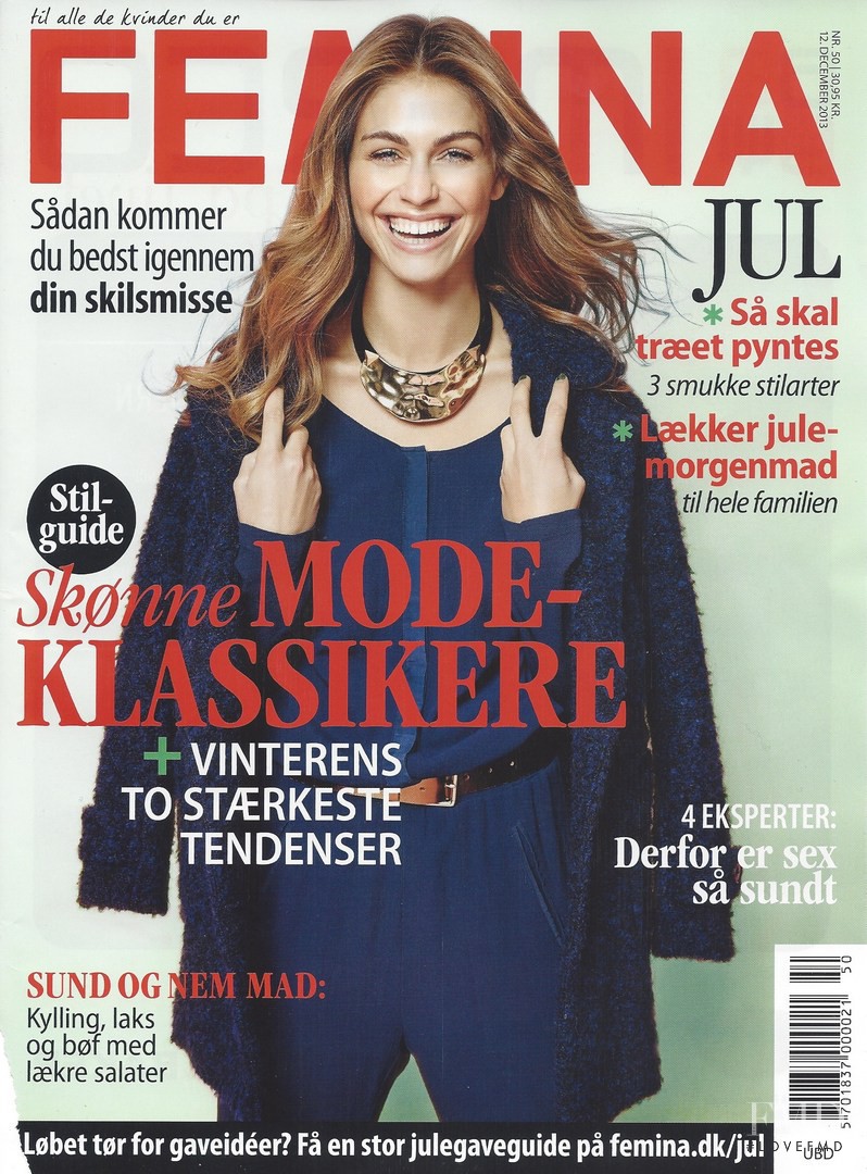 Adriana Novakov featured on the Femina Denmark cover from December 2013