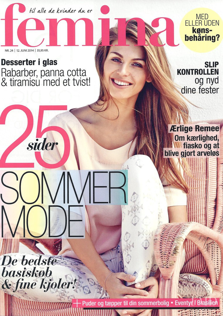 Adriana Novakov featured on the Femina Denmark cover from June 2014