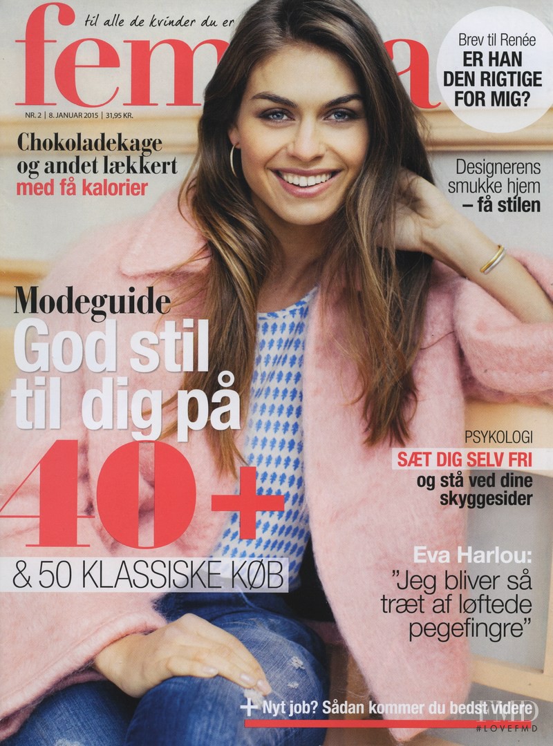 Adriana Novakov featured on the Femina Denmark cover from January 2015