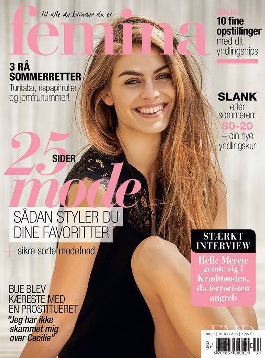 Adriana Novakov featured on the Femina Denmark cover from June 2015