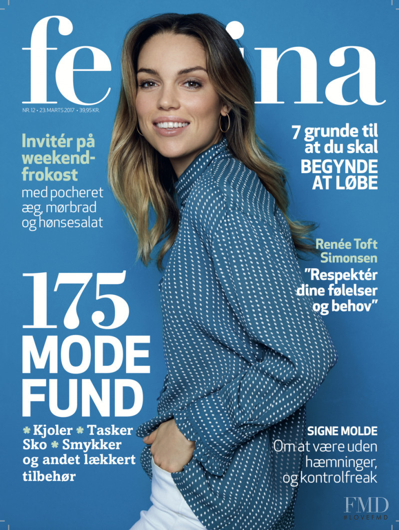 Therese Fischer featured on the Femina Denmark cover from March 2017