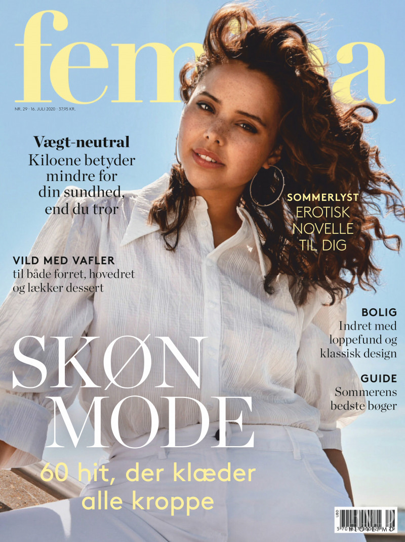 Zelma Lewerissa featured on the Femina Denmark cover from July 2020