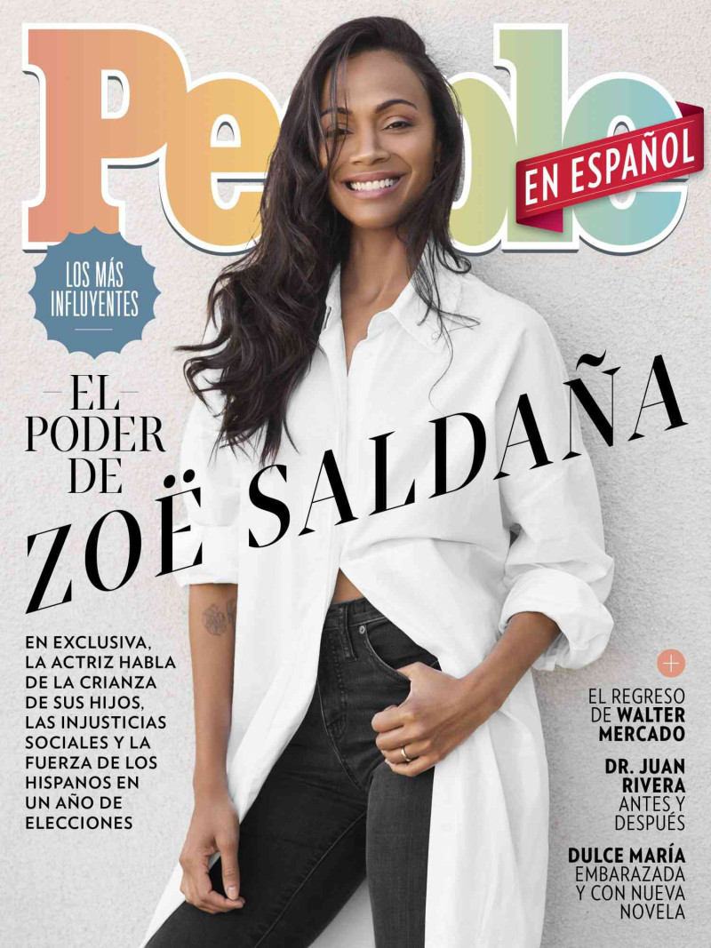 Zoe Saldana featured on the People en Español cover from October 2020