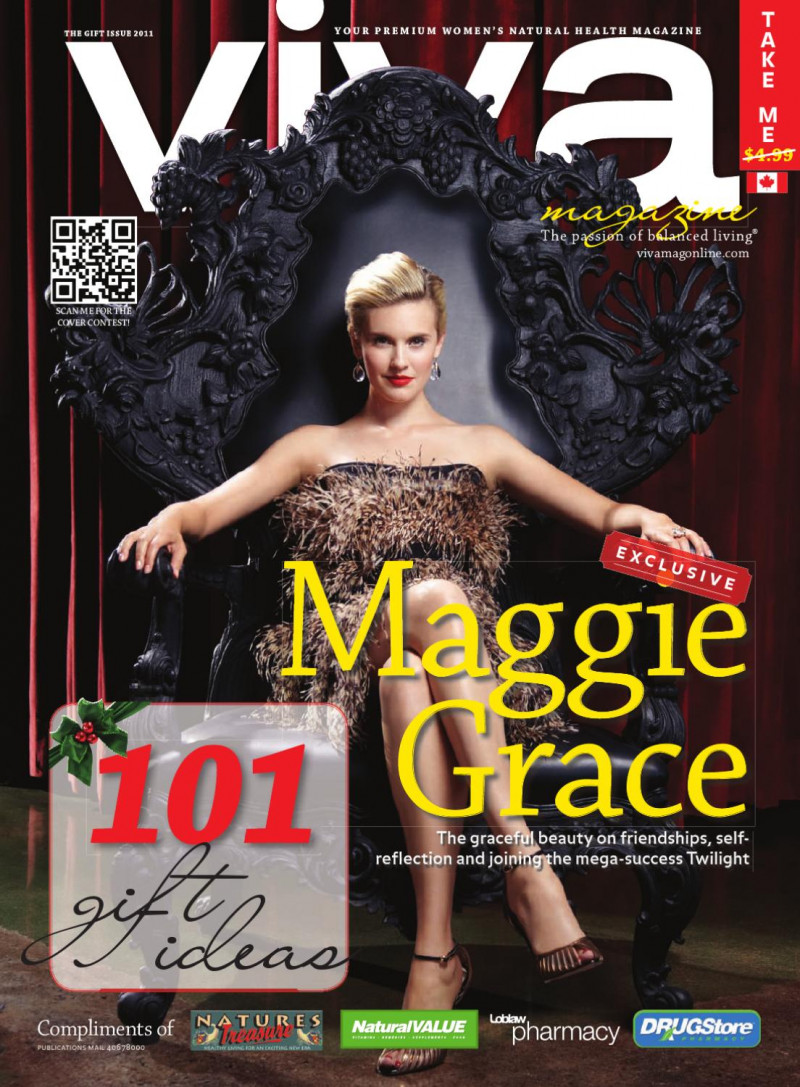 Maggie Grace featured on the Viva Canada cover from November 2011