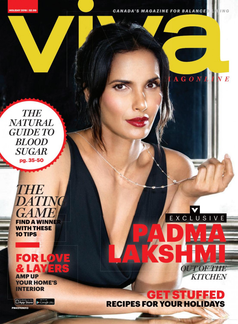 Padma Lakshmi featured on the Viva Canada cover from November 2016