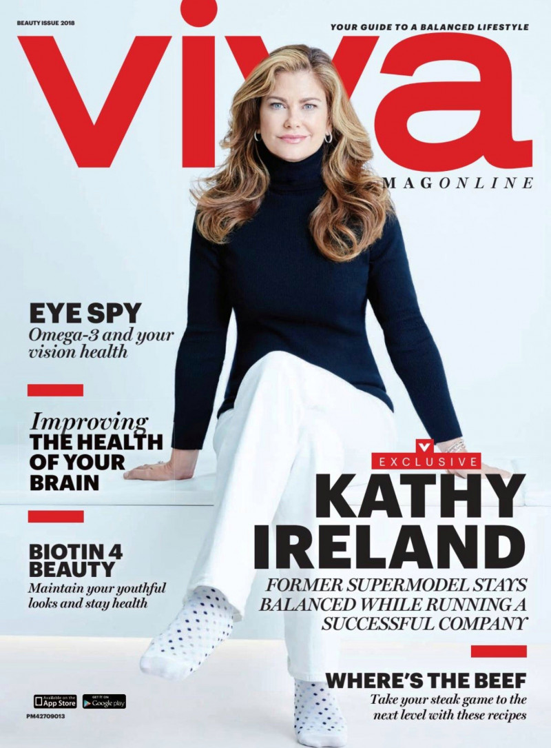 Kathy Ireland featured on the Viva Canada cover from July 2018