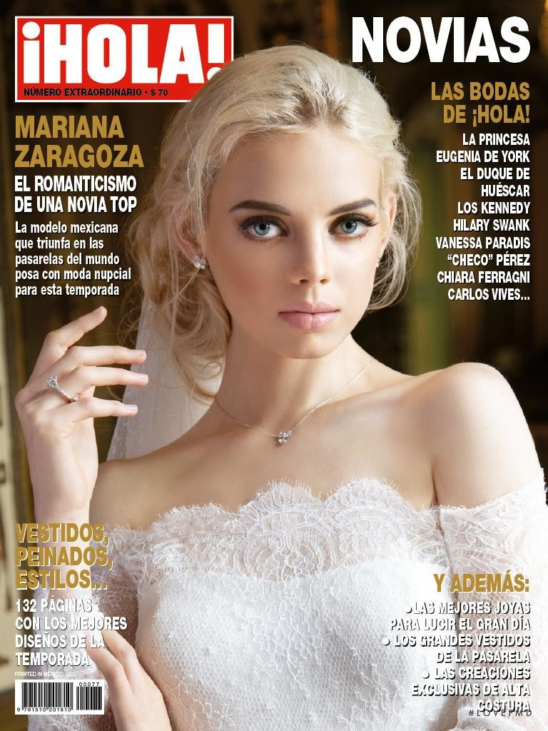 Mariana Zaragoza featured on the Hola! Novias Mexico cover from November 2018